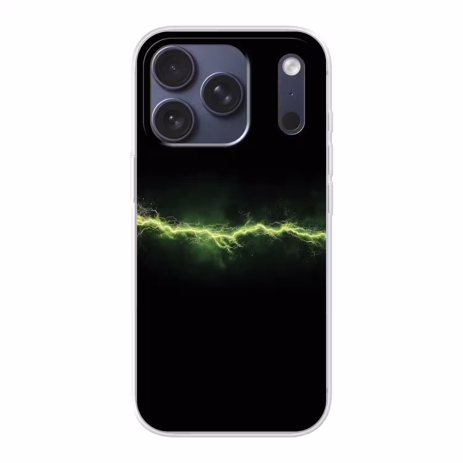 Gaming - Elektriciteit - Lijn - Vonken - Groen Telefoonhoesje iPhone 17 Pro klein -3d