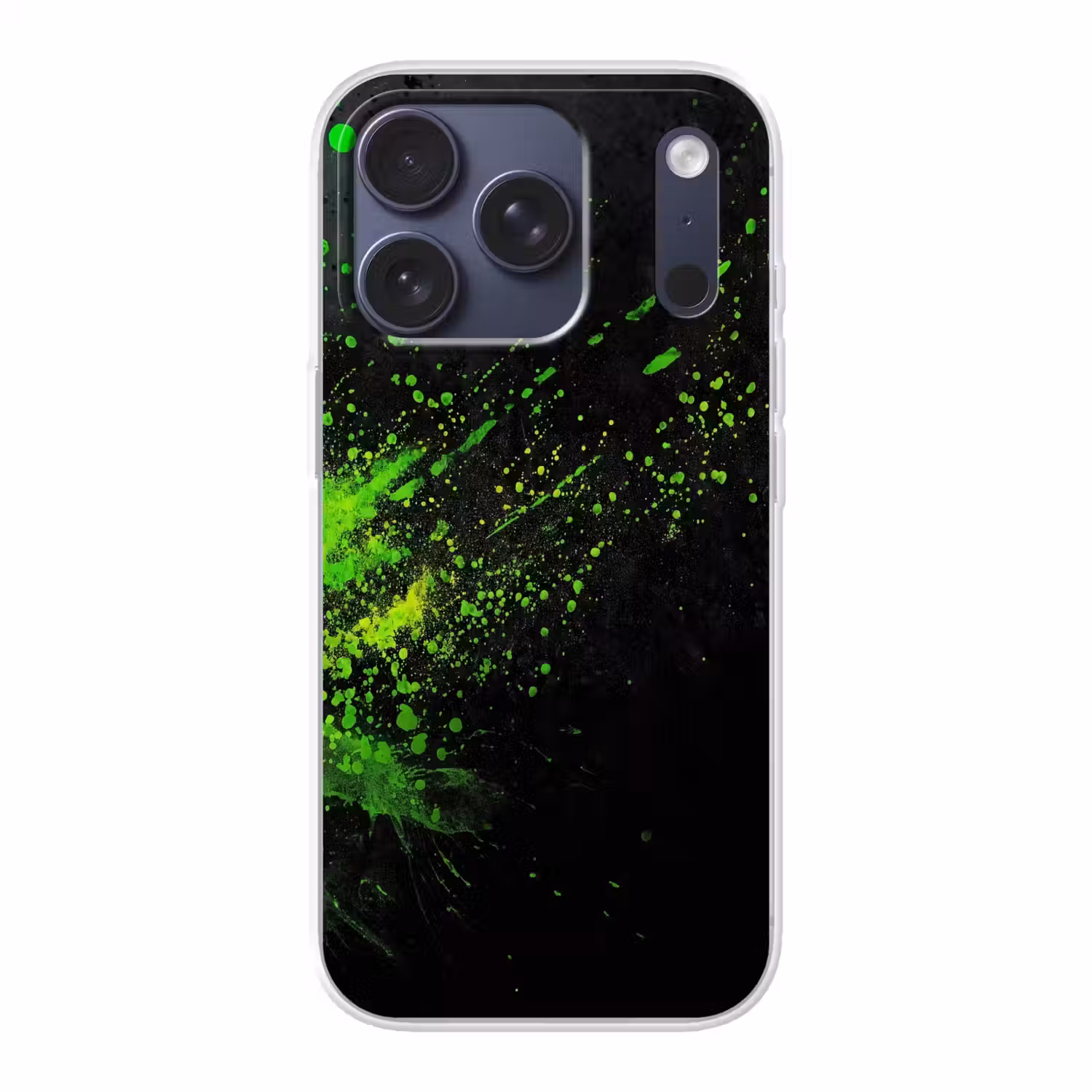 Gaming - Spetters - Groen - Chaotisch - Groen Telefoonhoesje iPhone 17 Pro klein -3d