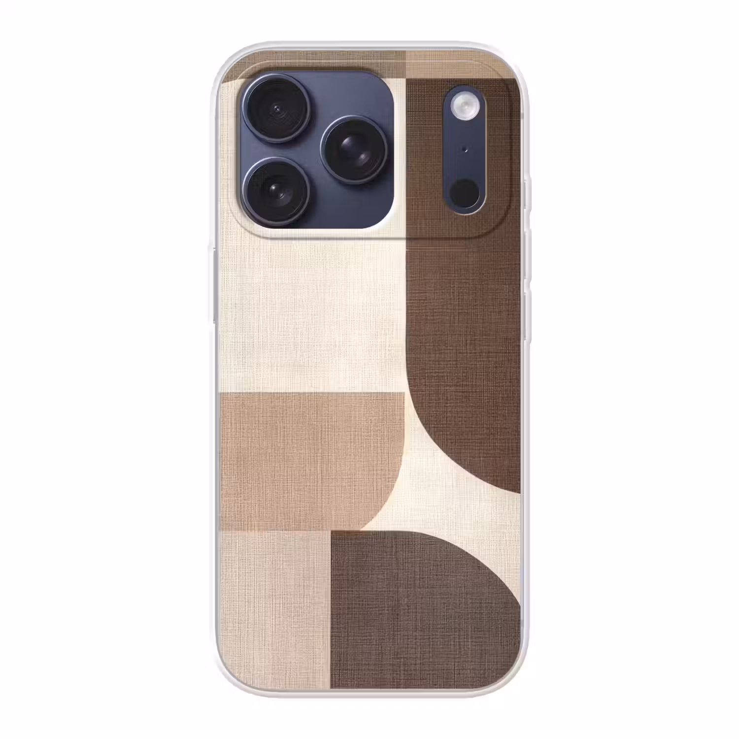 Geometrisch - Geweven structuur - Modern Telefoonhoesje iPhone 17 Pro klein -3d