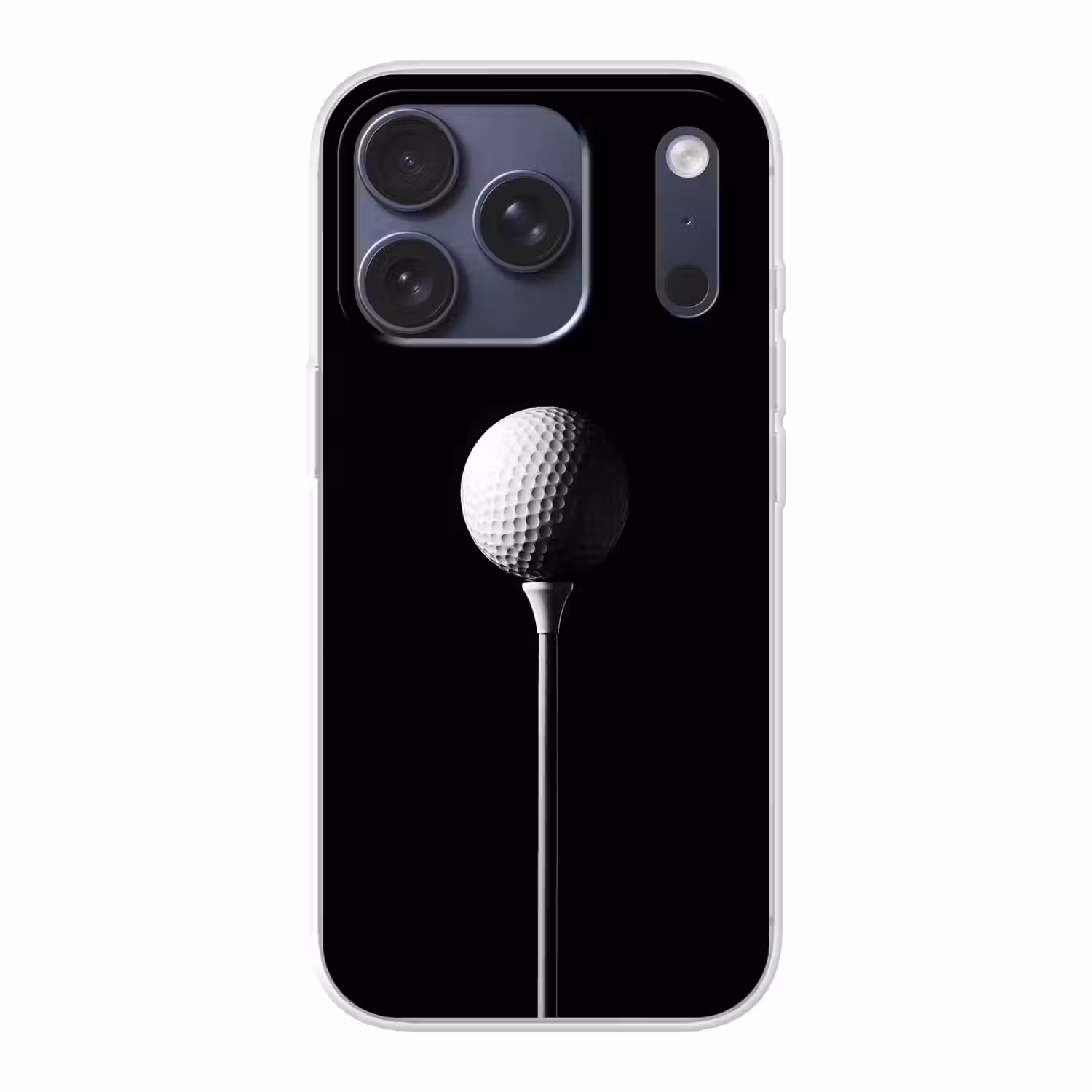 Golfbal - Minimalistisch - Wit Telefoonhoesje iPhone 17 Pro klein -3d