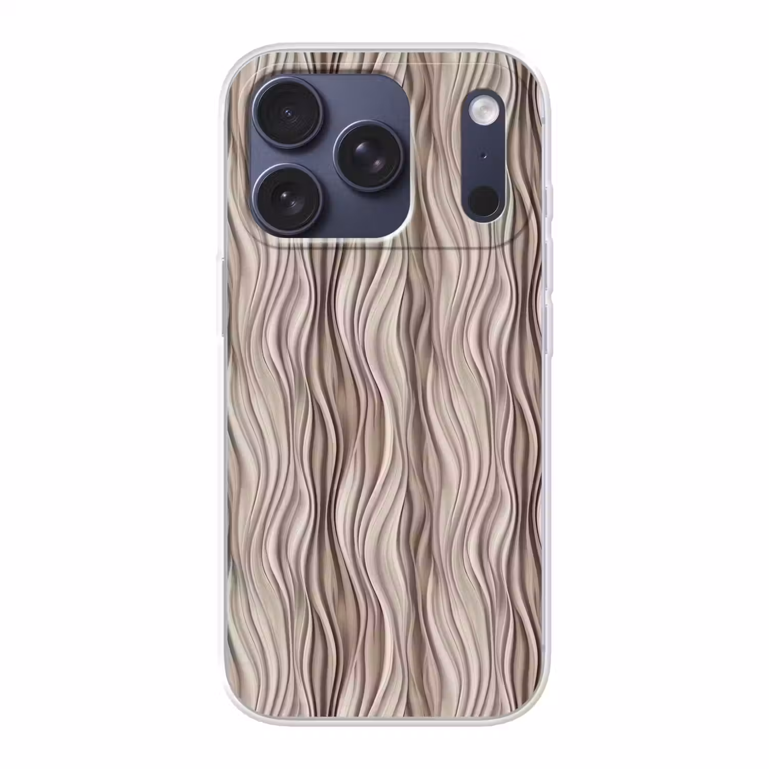 Golven - 3D - Crème Telefoonhoesje iPhone 17 Pro klein 878 -3d