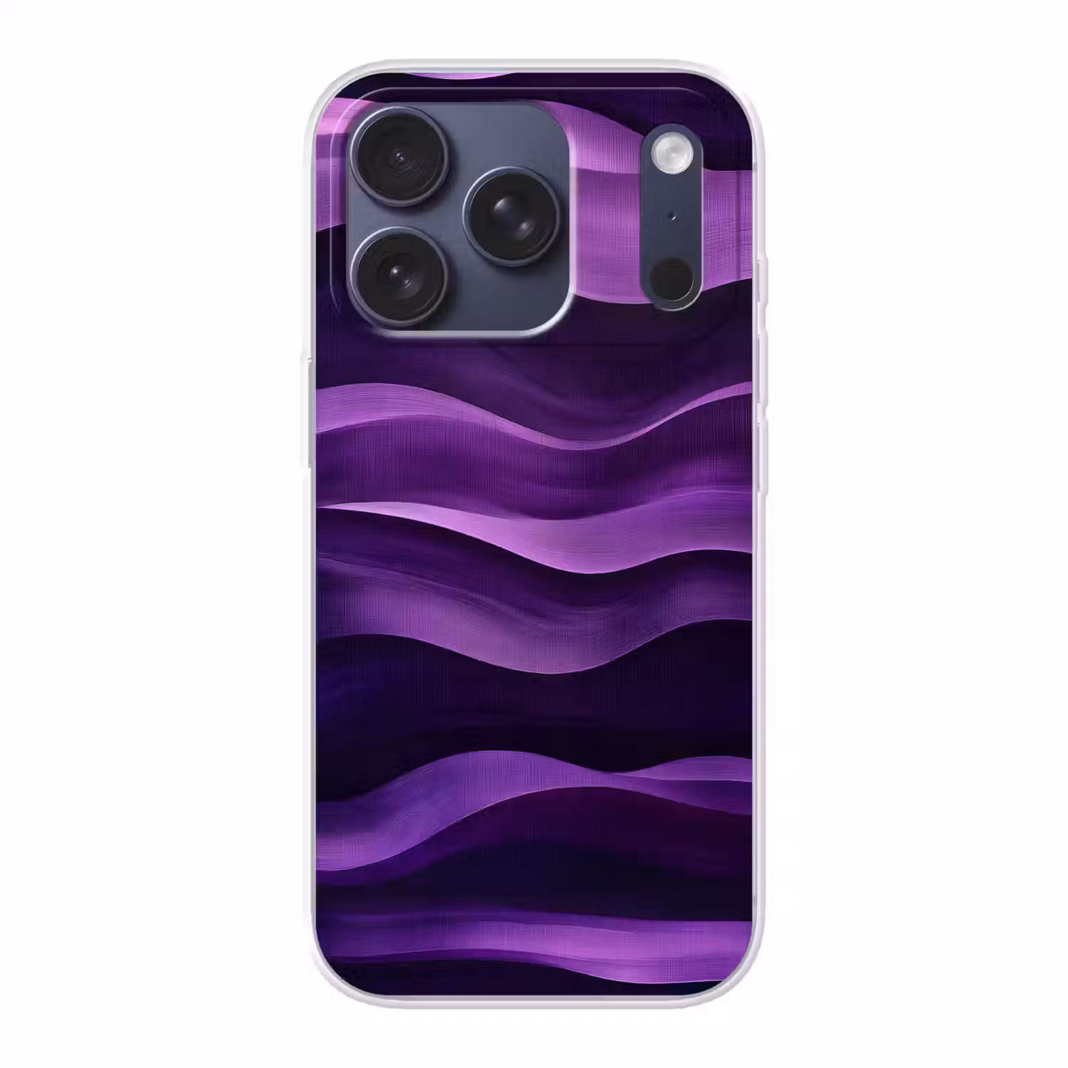 Golven - Abstract - Paars Telefoonhoesje iPhone 17 Pro klein -3d