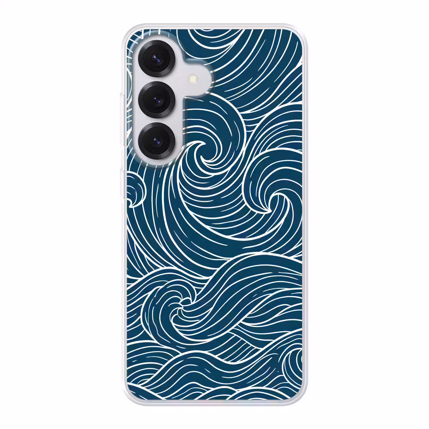 Golven - Spiraal - Water - Abstract - Blauw Telefoonhoesje Samsung Galaxy S26 klein -3d
