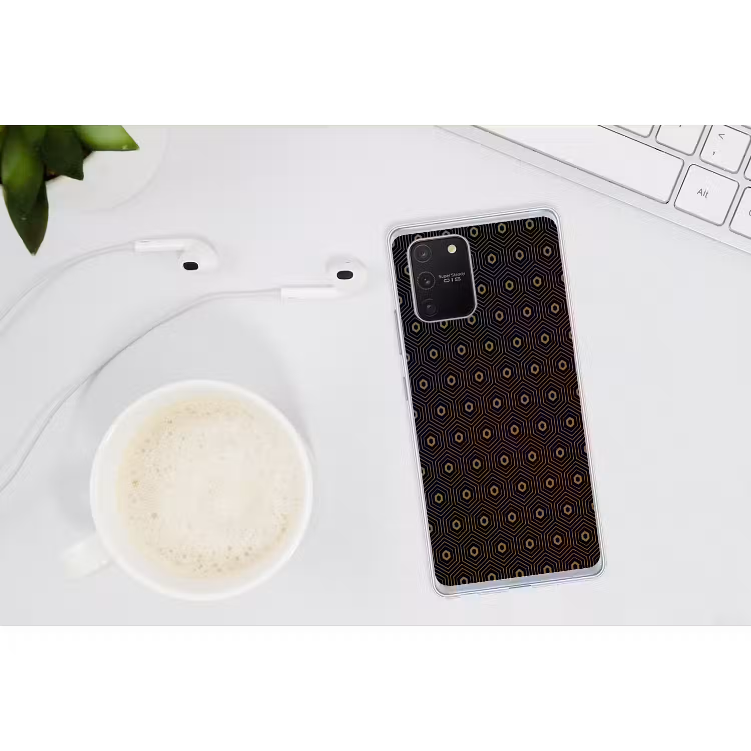 Goud - Illusie - Patroon Telefoonhoesje Samsung Galaxy S10 Lite klein 364 -oordopS10Lite