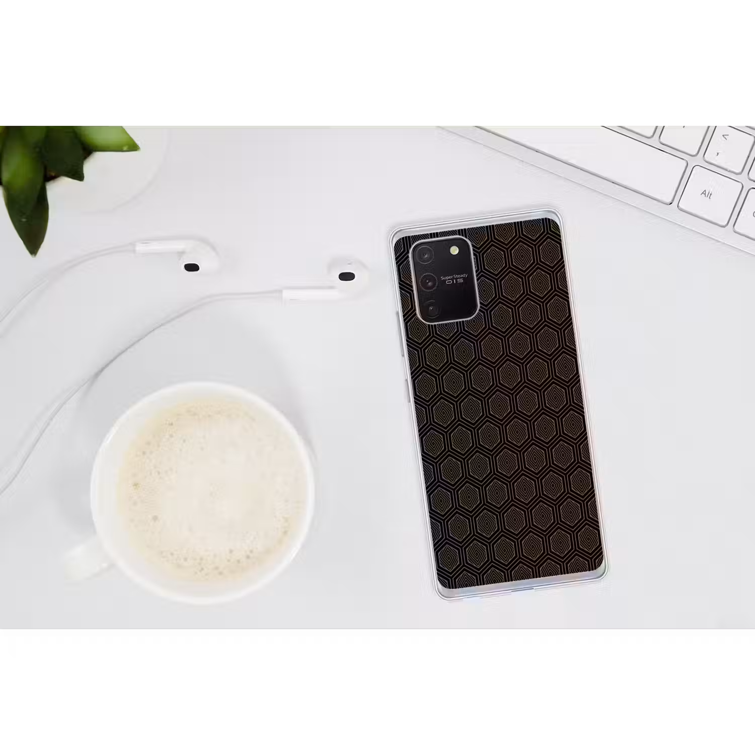 Goud - Zwart - Tunnel Telefoonhoesje Samsung Galaxy S10 Lite klein 364 -oordopS10Lite