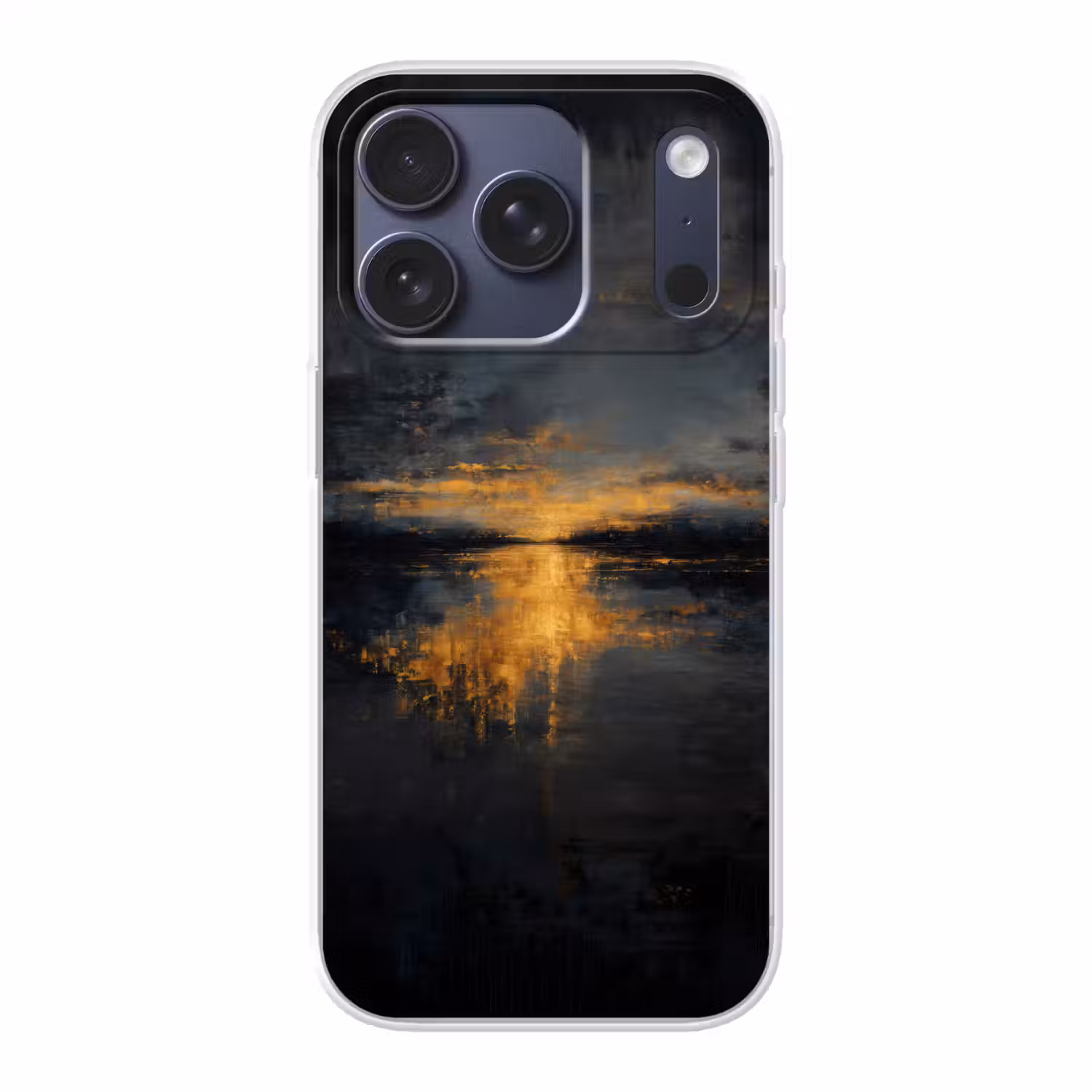 Gouden Reflectie op Water Telefoonhoesje iPhone 17 Pro klein -3d