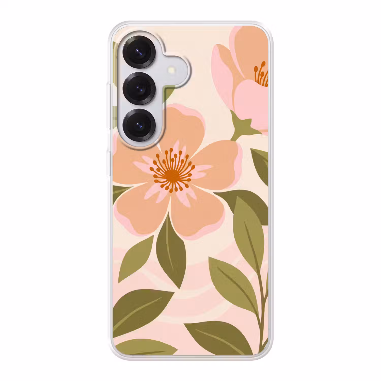 Grafisch - Bloemen - Roze Telefoonhoesje Samsung Galaxy S26 klein -3d