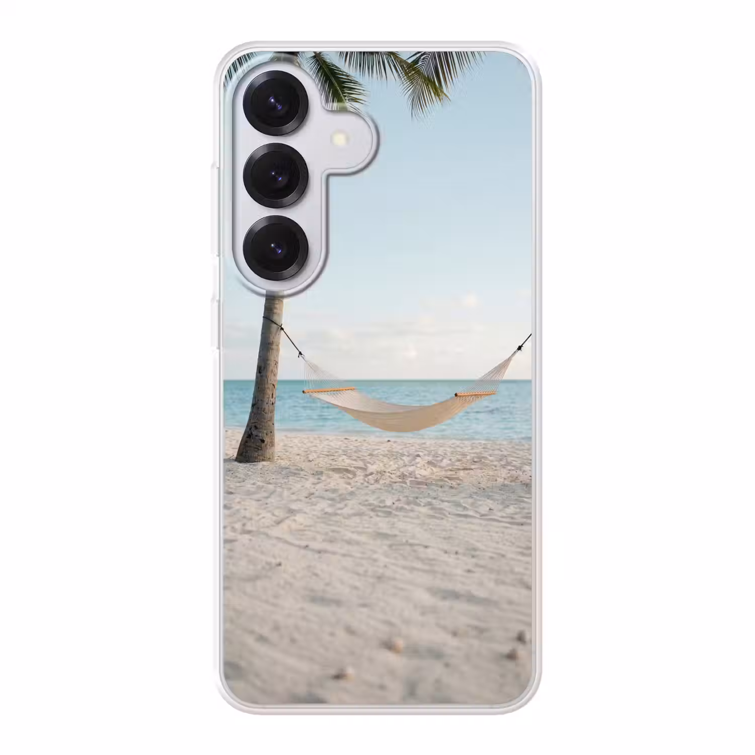 Hangmat - Strand - Wit Telefoonhoesje Samsung Galaxy S26 klein -3d