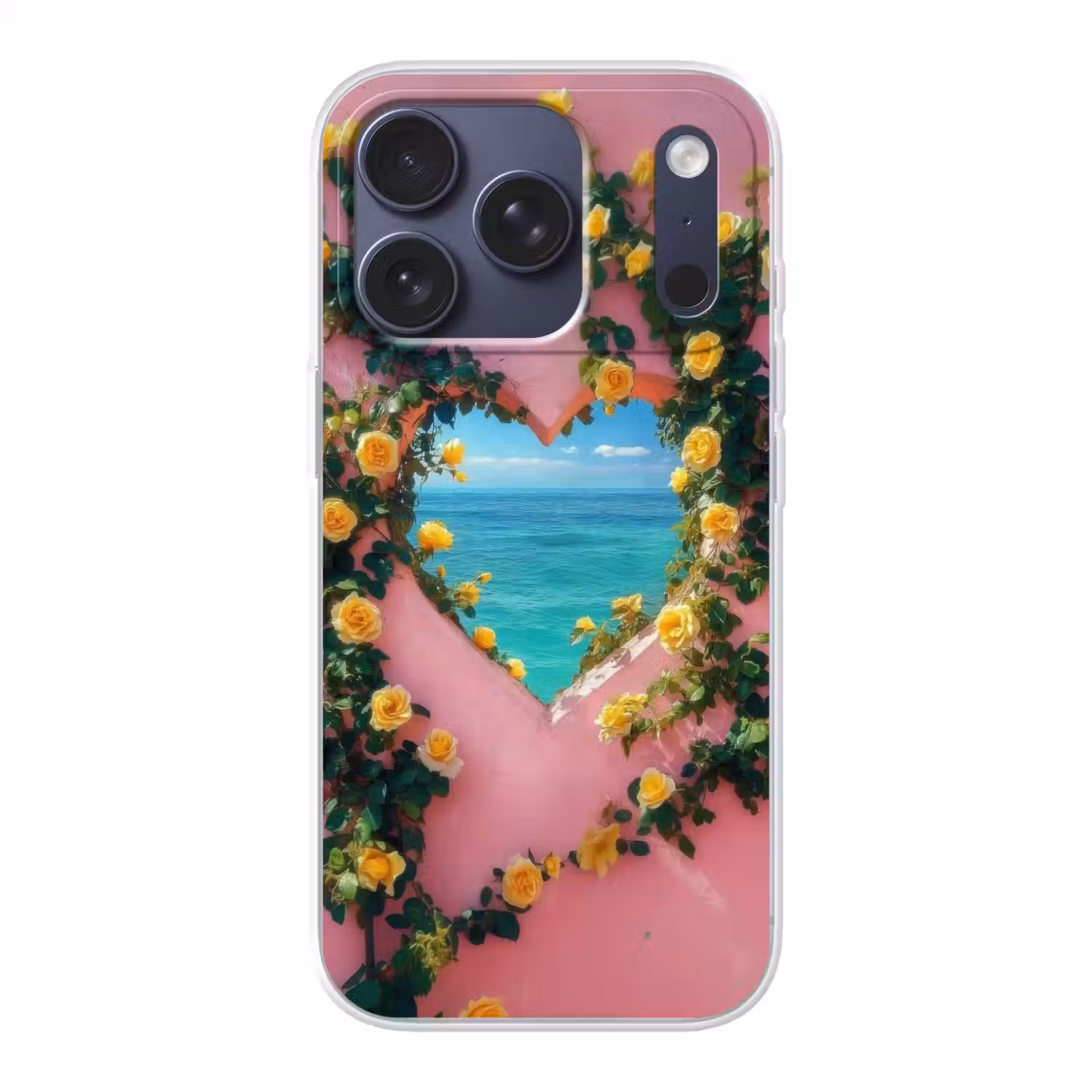 Hart - Zee - Muur Telefoonhoesje iPhone 17 Pro klein -3d
