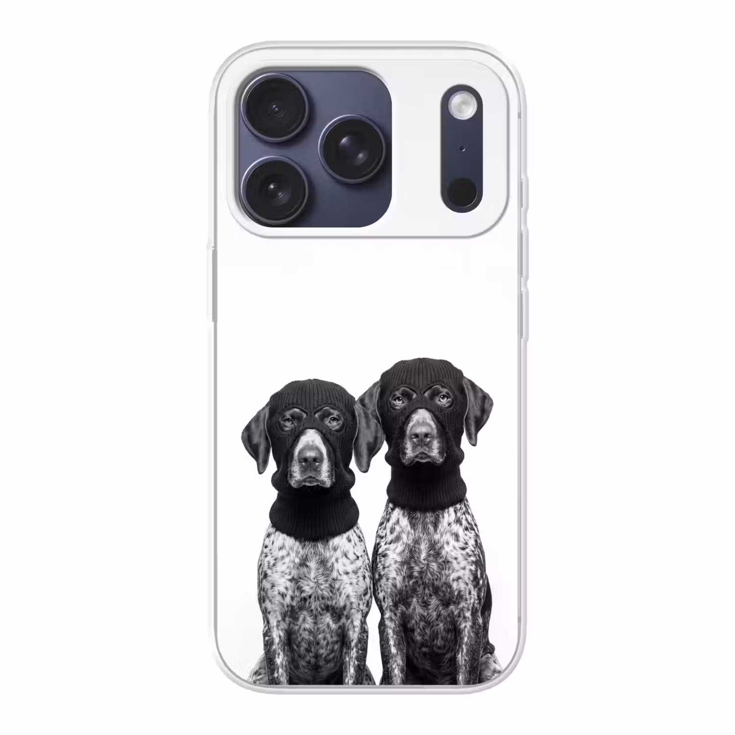 Honden - Bivakmuts - Zwart - wit Telefoonhoesje iPhone 17 Pro klein -3d