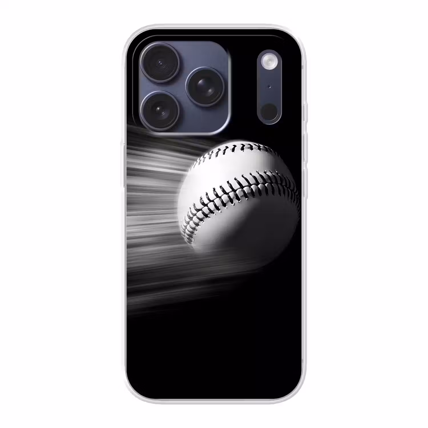 Honkbal - Wit - Vliegt Telefoonhoesje iPhone 17 Pro klein -3d