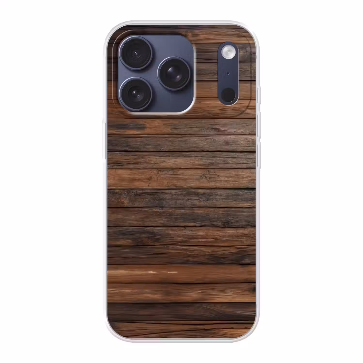 Houten plankpatroon - Warmte - Natuurlijk Telefoonhoesje iPhone 17 Pro klein -3d