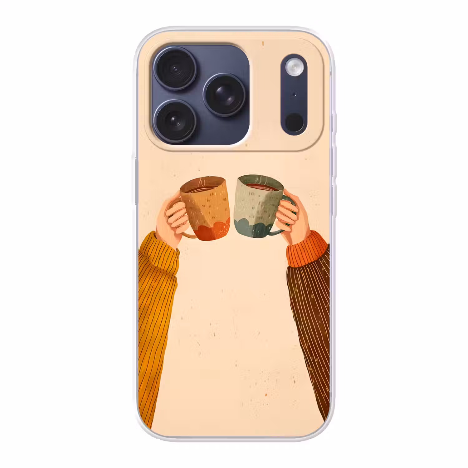 Illustratie - Mokken - Proosten - Bruin Telefoonhoesje iPhone 17 Pro klein -3d