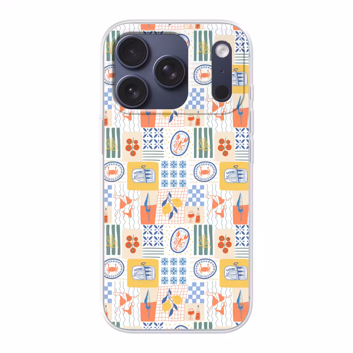 Zee - Sfeer - Mozaïek - Wijn Telefoonhoesje iPhone 17 Pro klein 878 -3d