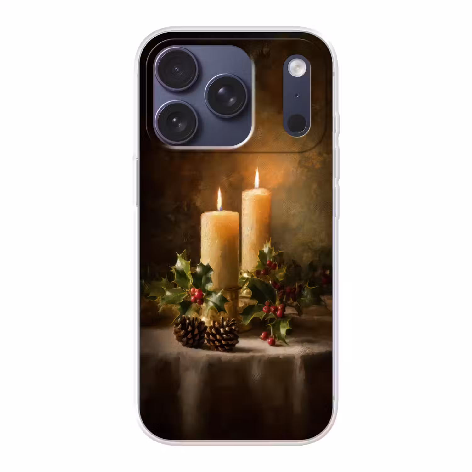 Kaarslicht - Kerst - Veelkleurig Telefoonhoesje iPhone 17 Pro klein -3d