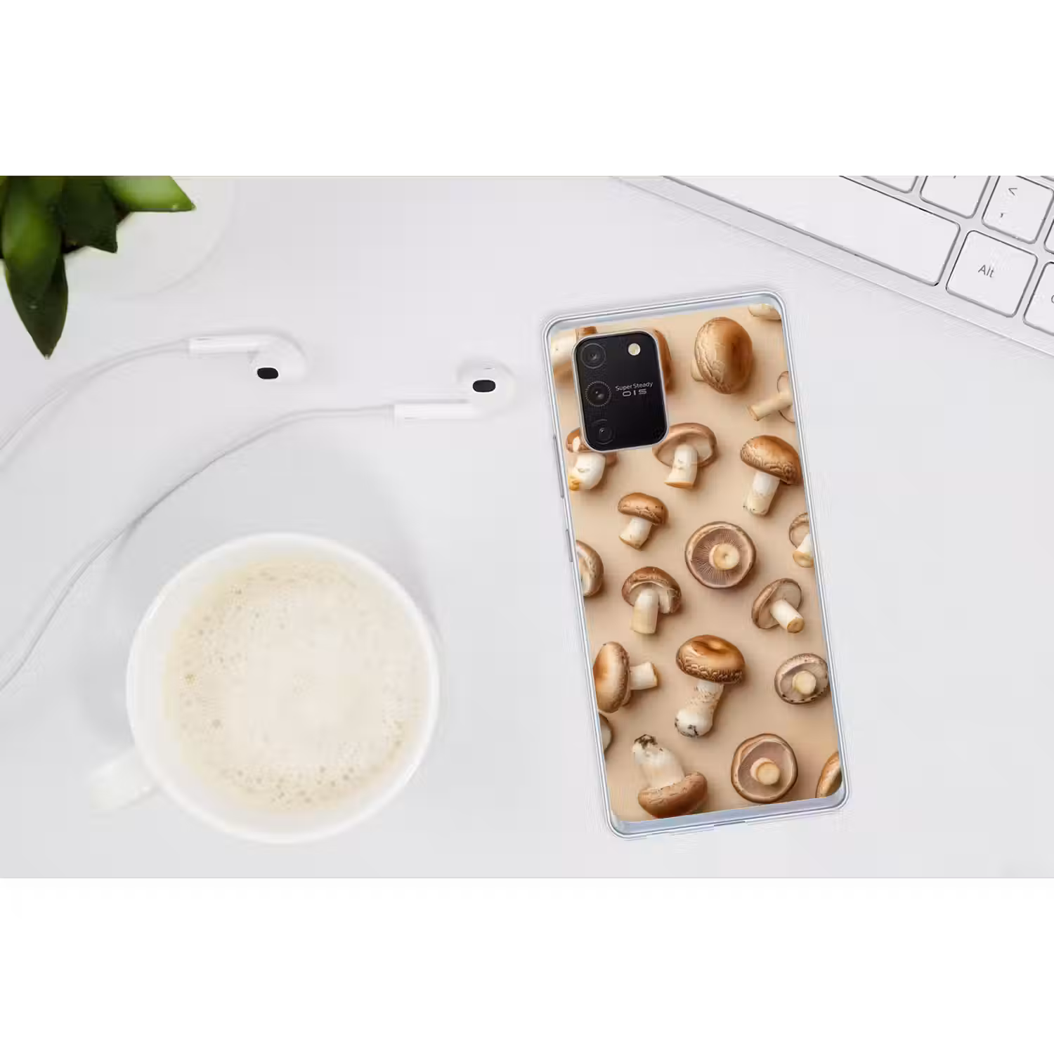 Kastanje Champignons - Beige Telefoonhoesje Samsung Galaxy S10 Lite klein -oordopS10Lite