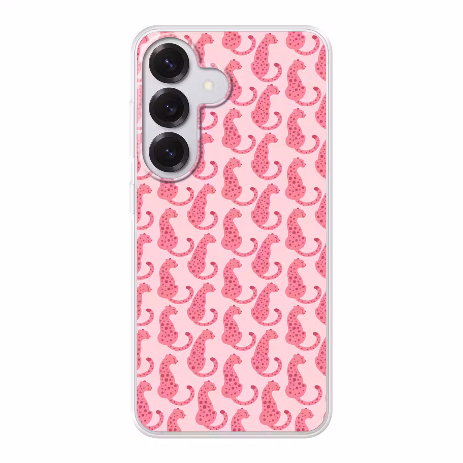 Kat - Gevlekt - Dieren - Patroon - Roze Telefoonhoesje Samsung Galaxy S26 klein -3d