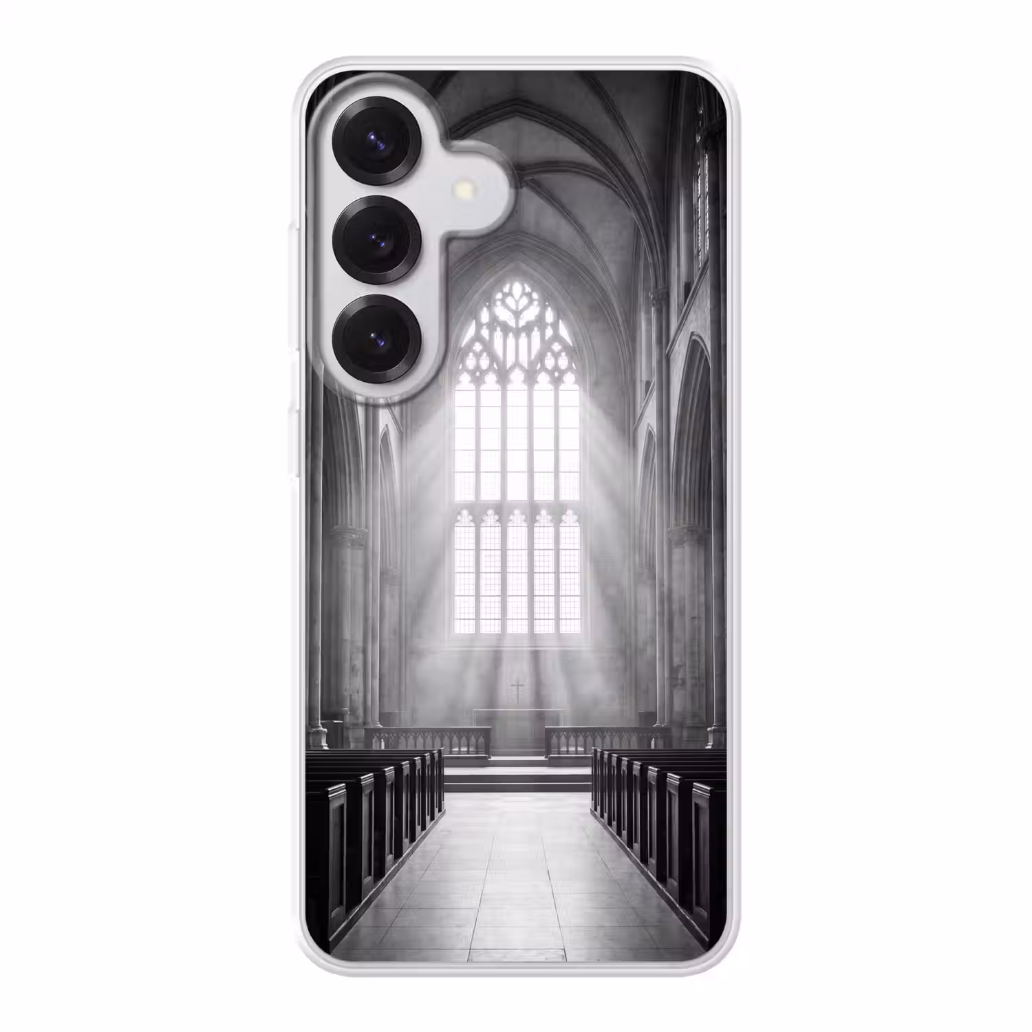 Kerk - Interieur - Lichtstralen - Architectuur - Klassiek Telefoonhoesje Samsung Galaxy S26 klein -3d