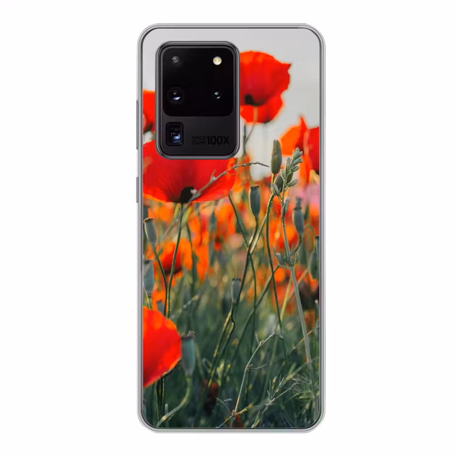 Klaproos - Bloemen - Wilde bloemen Telefoonhoesje Samsung Galaxy S20 Ultra klein -3d