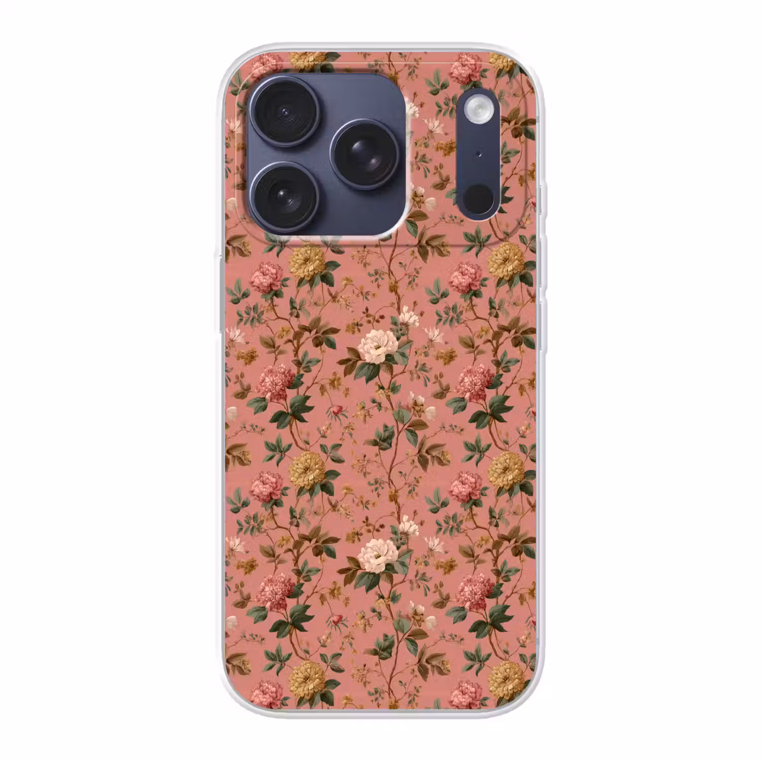 Klassiek - Botanisch - Roze Telefoonhoesje iPhone 17 Pro klein 878 -3d