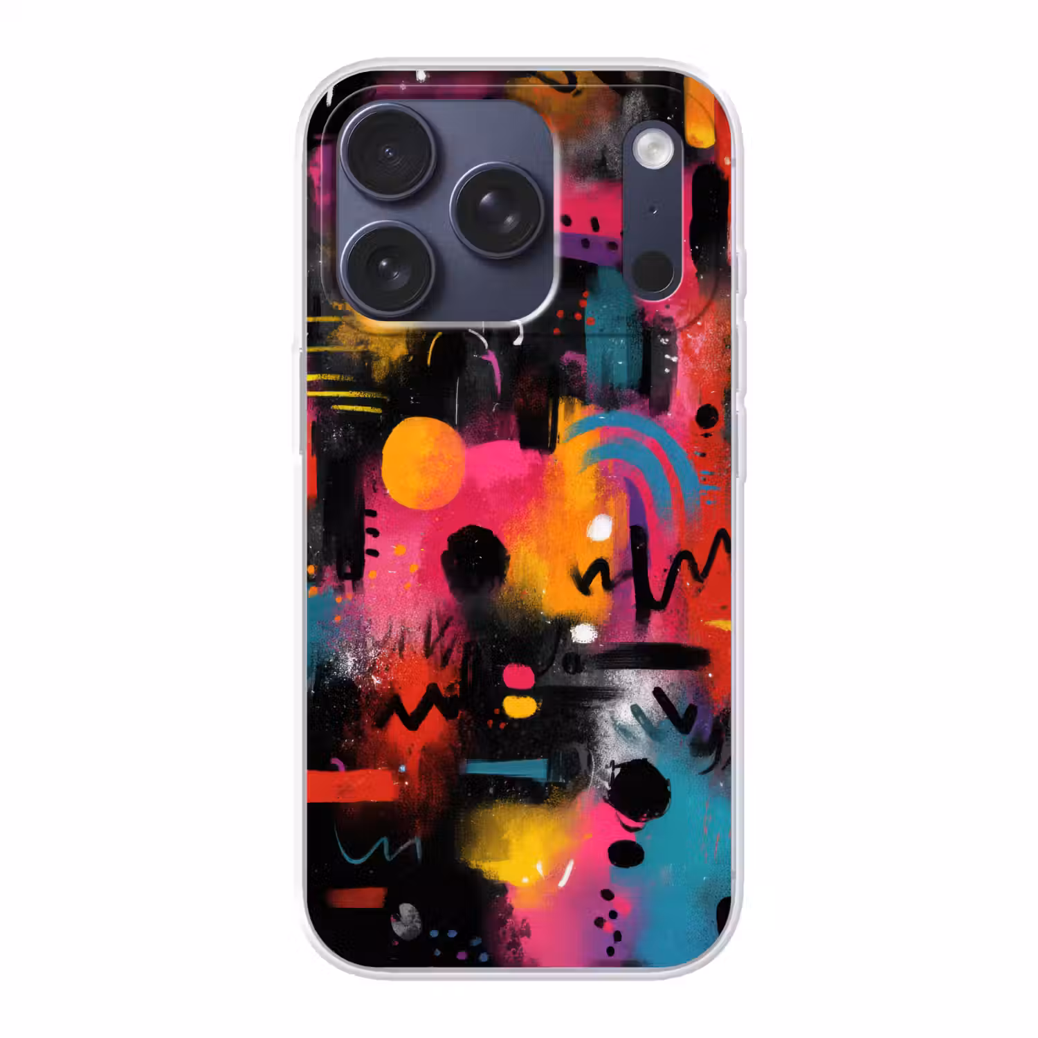 Kleurvlakken - Vormen - Kleurrijk - Abstract Telefoonhoesje iPhone 17 Pro klein -3d