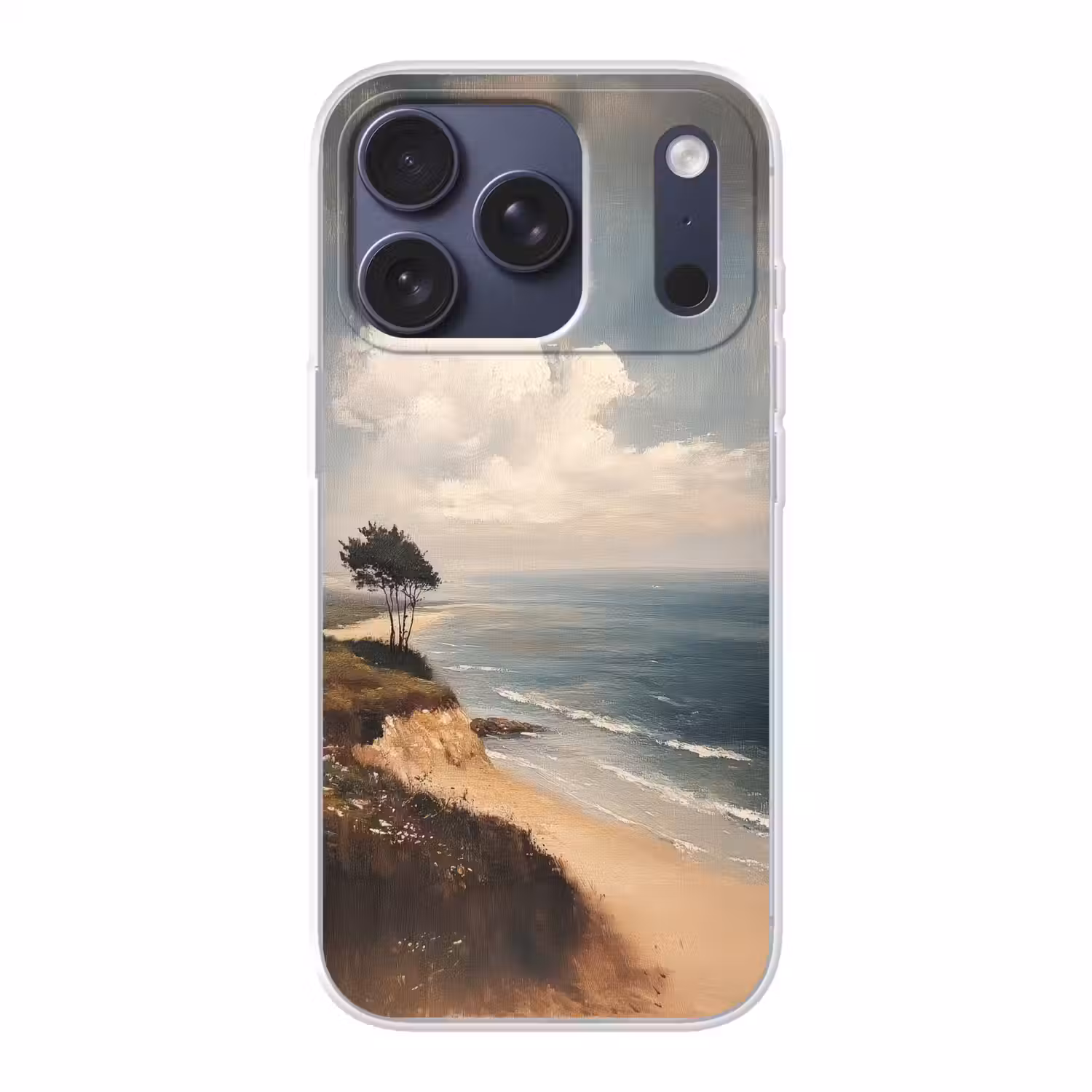 Klif - Zee - Boom Telefoonhoesje iPhone 17 Pro klein -3d