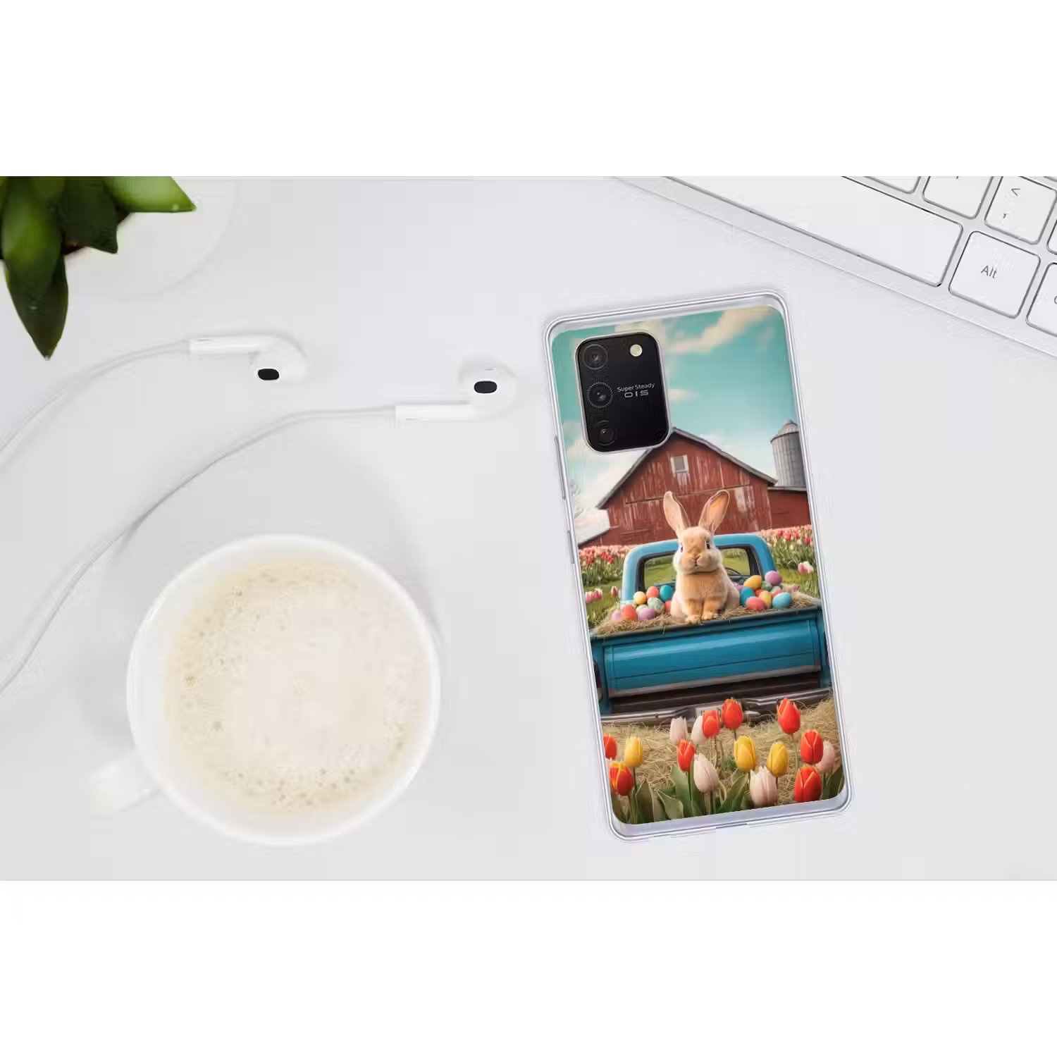 Konijn - Boerderij - Eieren Telefoonhoesje Samsung Galaxy S10 Lite klein -oordopS10Lite