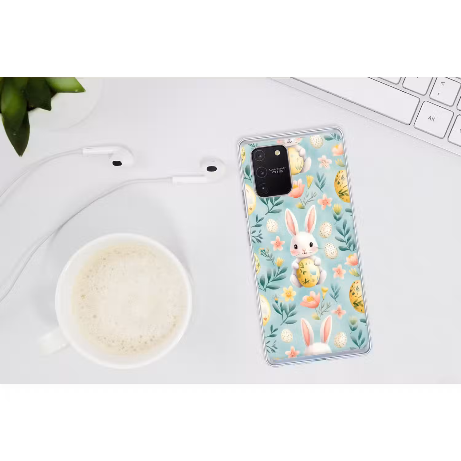Konijn - Eieren - Takjes Telefoonhoesje Samsung Galaxy S10 Lite klein -oordopS10Lite