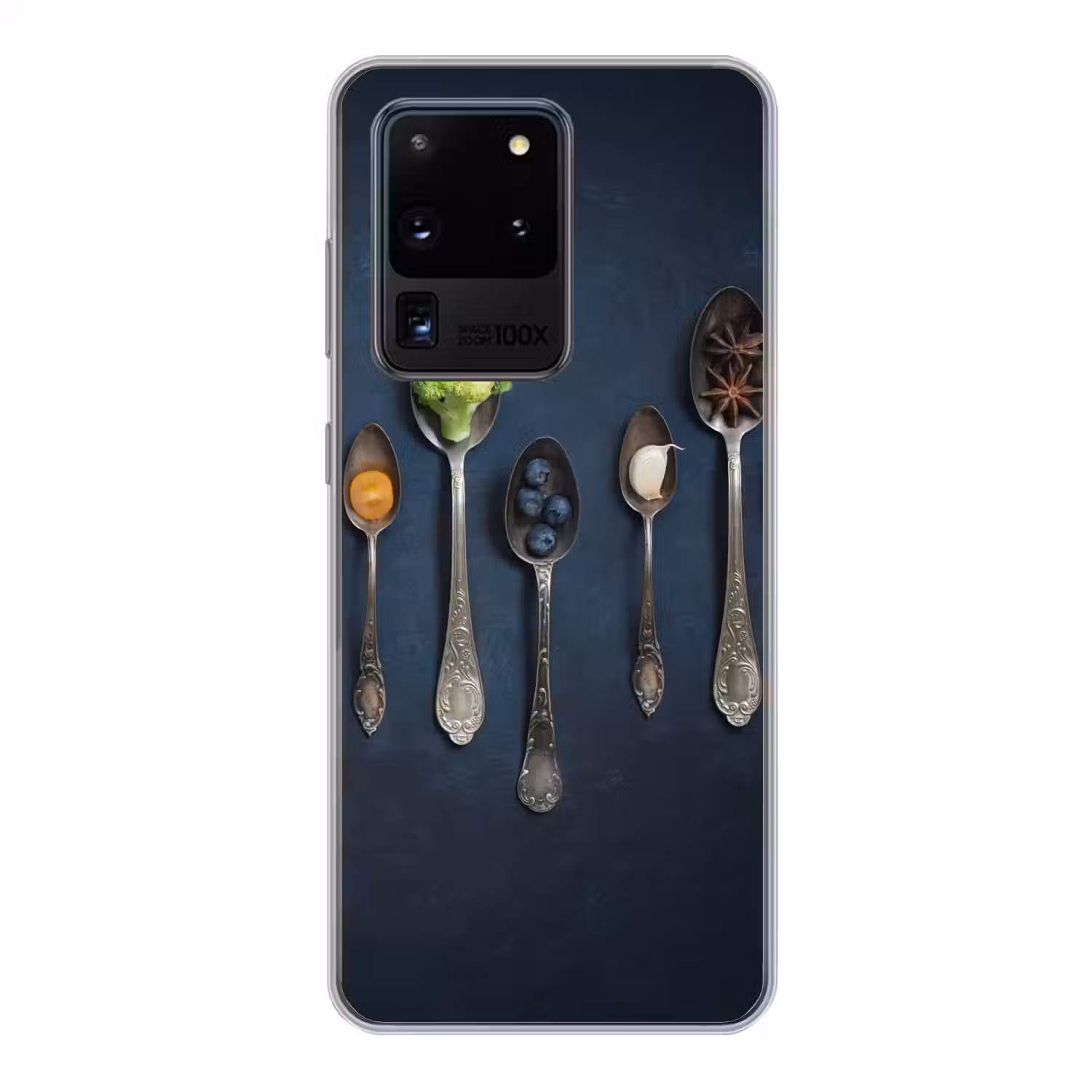 Kruiden - Lepel - Zilver - Specerijen - Industrieel Telefoonhoesje Samsung Galaxy S20 Ultra klein -3d