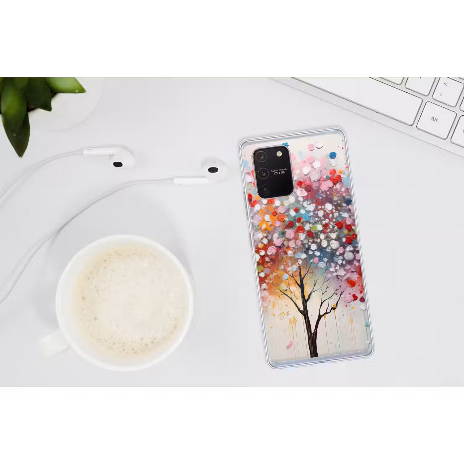 Kunst - Bomen - Natuur - Acryl Telefoonhoesje Samsung Galaxy S10 Lite klein -oordopS10Lite