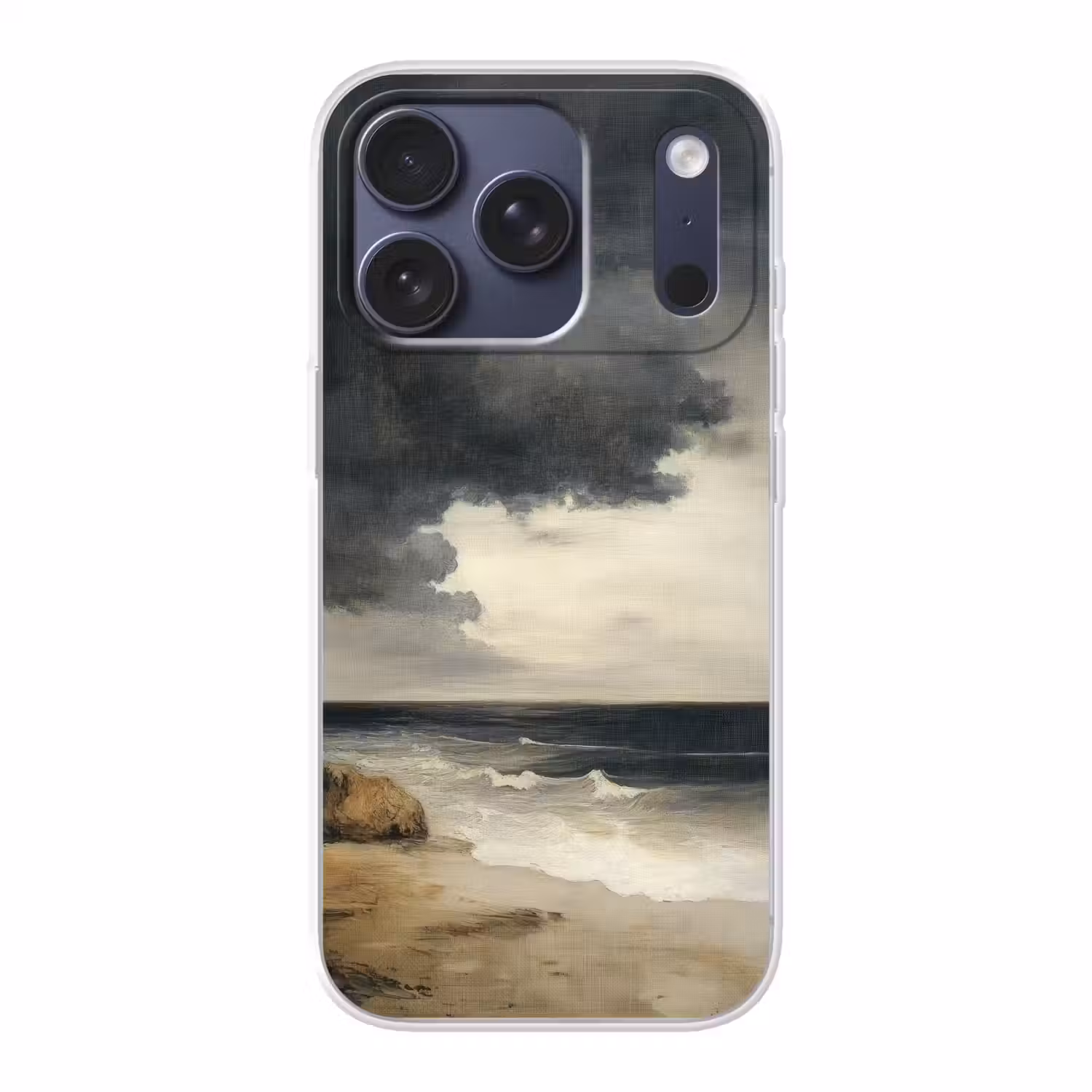 Kust - Golven - Rots - Storm Telefoonhoesje iPhone 17 Pro klein -3d