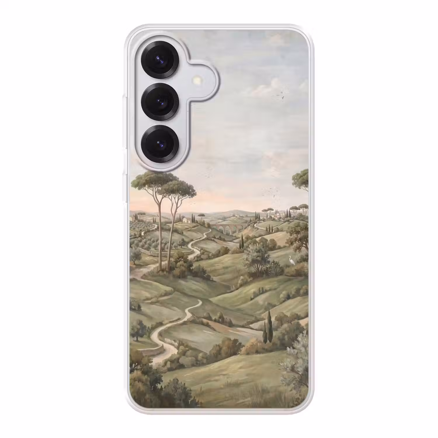 Landschap - Heuvels - Zandpad - Groen Telefoonhoesje Samsung Galaxy S26 klein -3d