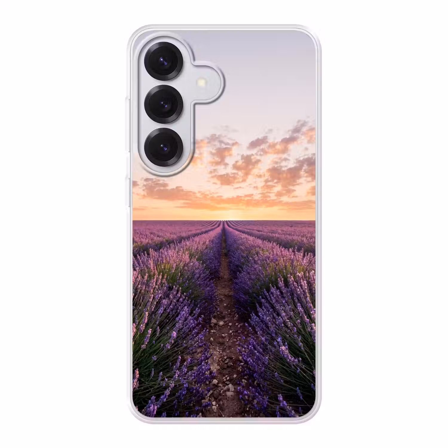 Landschap - Lavendelveld - Paars Telefoonhoesje Samsung Galaxy S26 klein -3d