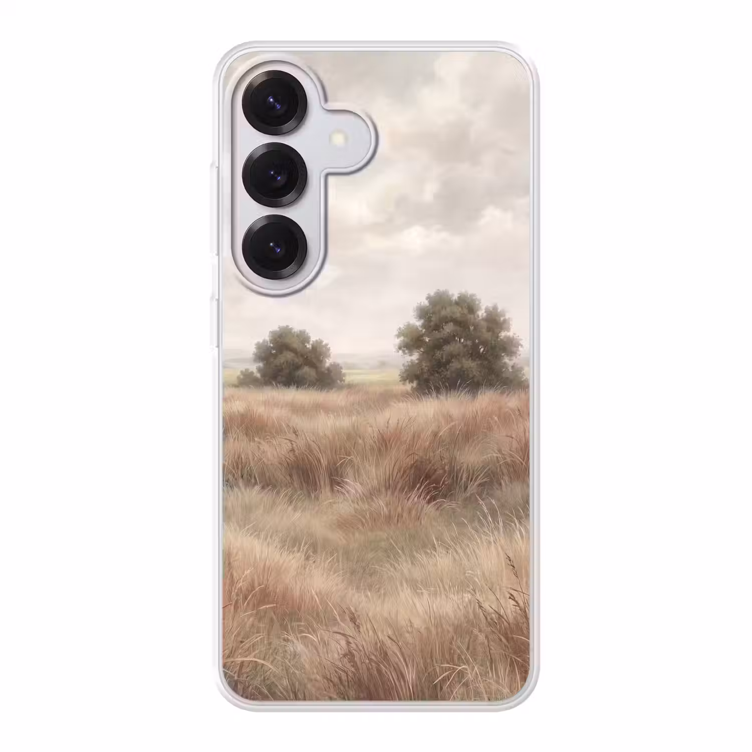 Landschap - Minimalistisch - Beige Telefoonhoesje Samsung Galaxy S26 klein -3d