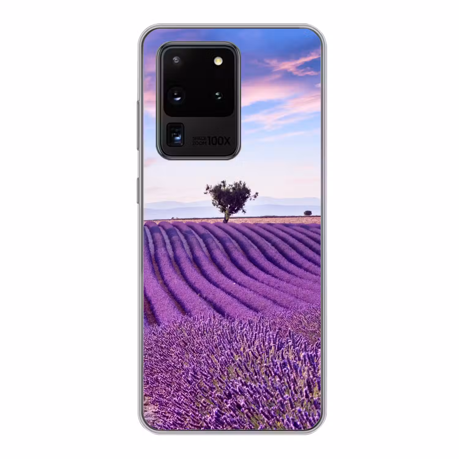 Lavendel - Natuur - Paars - Bomen Telefoonhoesje Samsung Galaxy S20 Ultra klein -3d