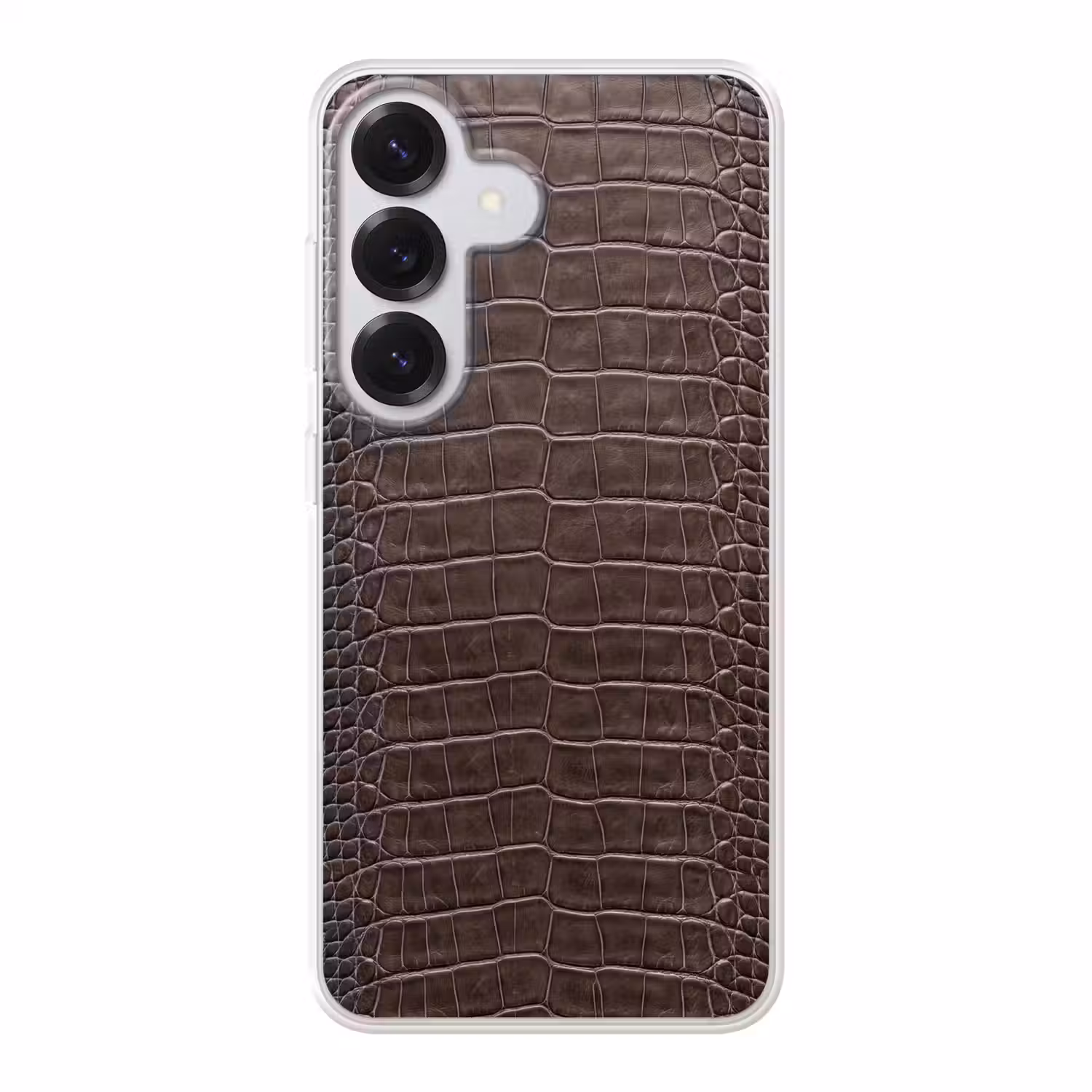Leer - Krokodil - Mat Telefoonhoesje Samsung Galaxy S26 klein -3d