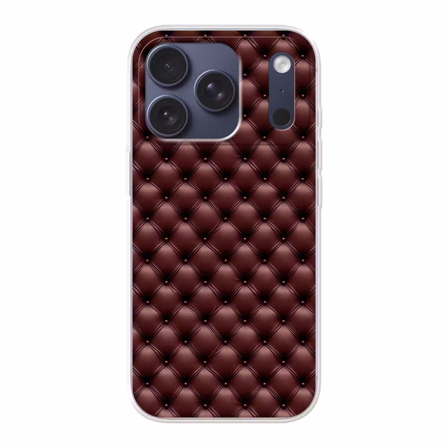 Leer - Patroon - Bordeaux Telefoonhoesje iPhone 17 Pro klein 878 -3d