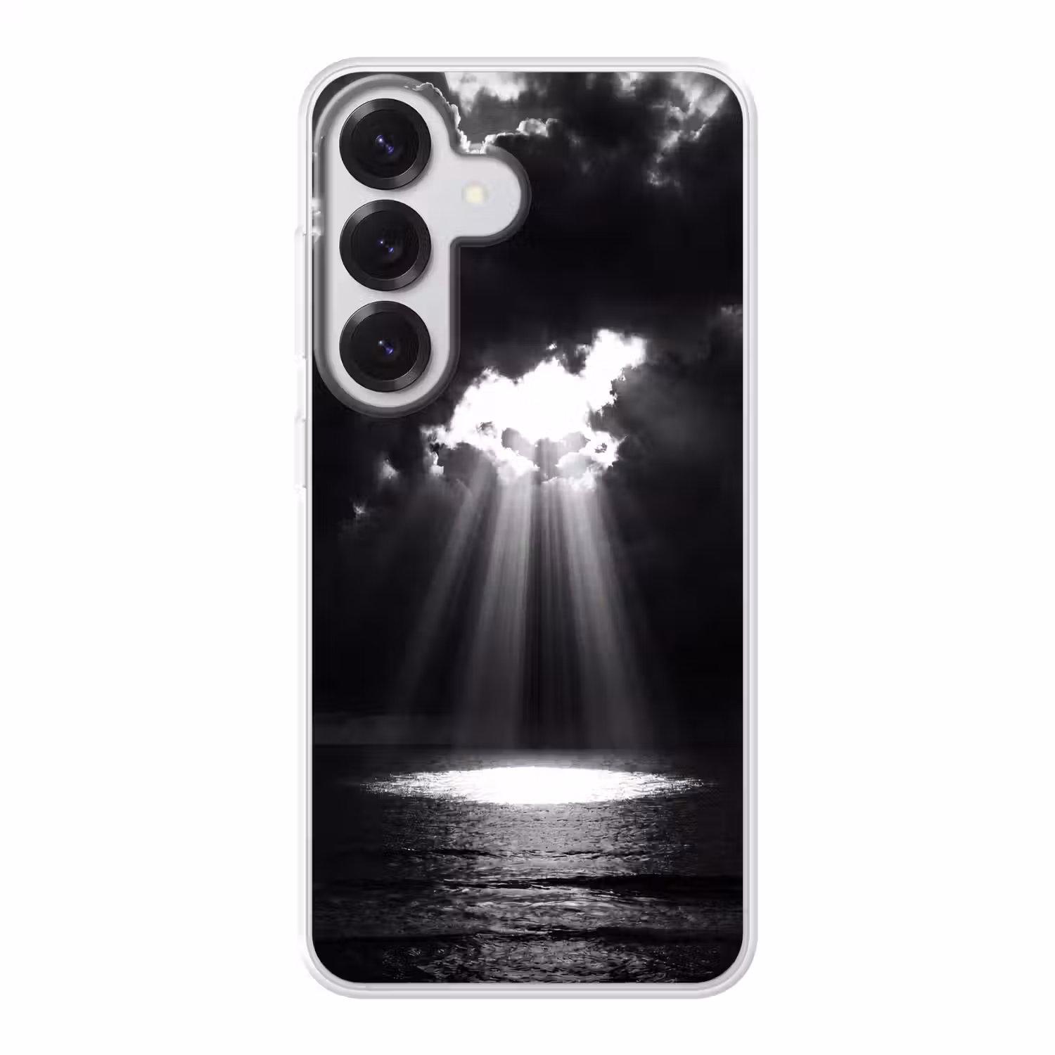 Licht - Wolken - Zee - Zwart-wit - Natuur Telefoonhoesje Samsung Galaxy S26 klein -3d
