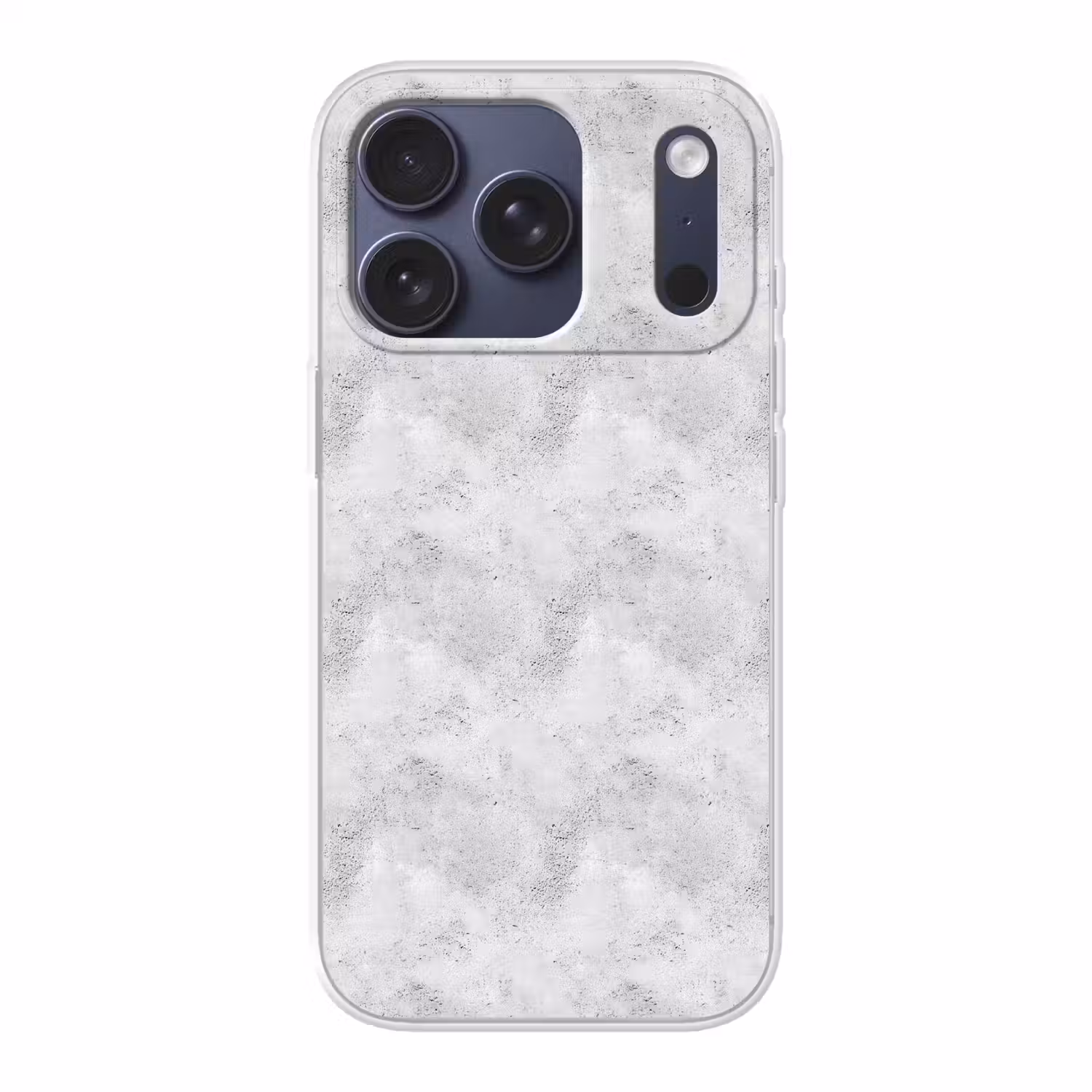 Lichtgrijs - Ruw - Subtiel Telefoonhoesje iPhone 17 Pro klein 878 -3d