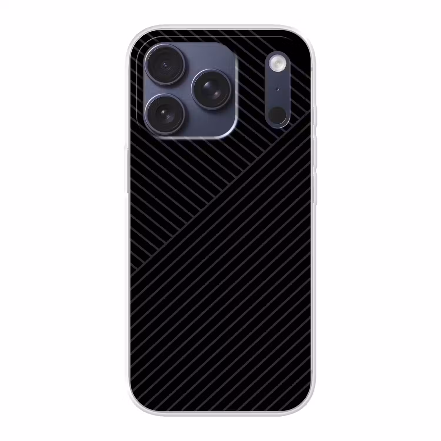 Lijnen - Abstract - Zwart - Grijs - Minimalistisch Telefoonhoesje iPhone 17 Pro klein -3d