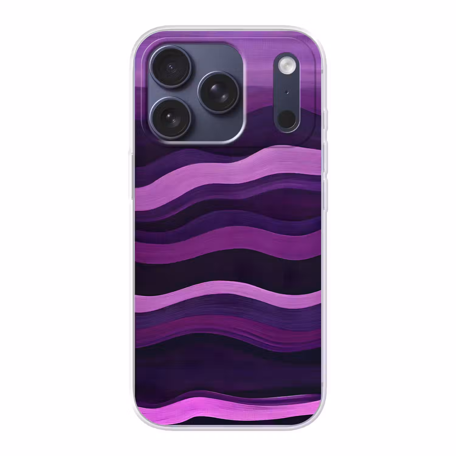 Lijnen - Golven - Paars - Abstract Telefoonhoesje iPhone 17 Pro klein -3d