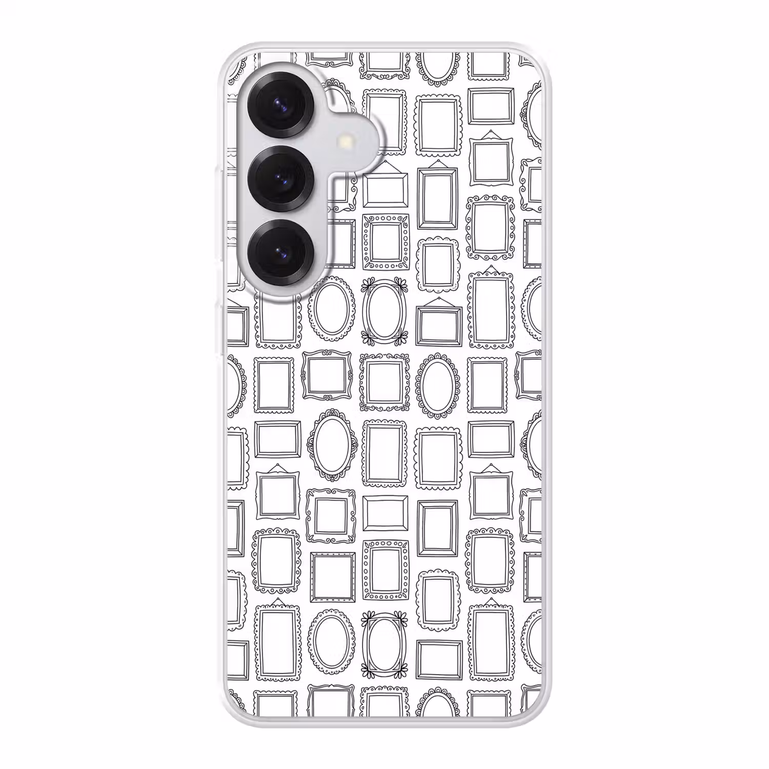 Lijsten - Patroon - Decoratie - Schets - Zwart-wit Telefoonhoesje Samsung Galaxy S26 klein -3d