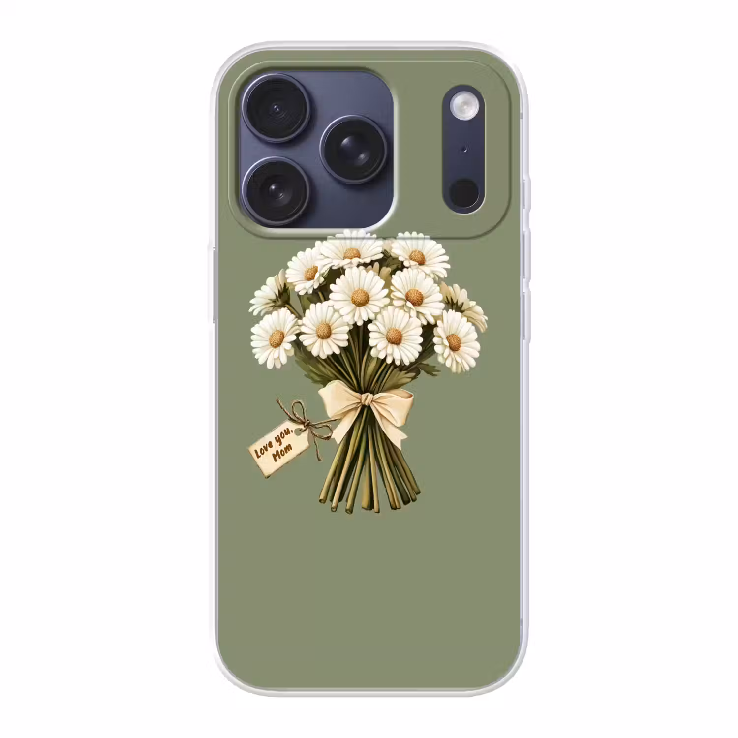 Lint - Boeket - Groen - Quote Telefoonhoesje iPhone 17 Pro klein -3d