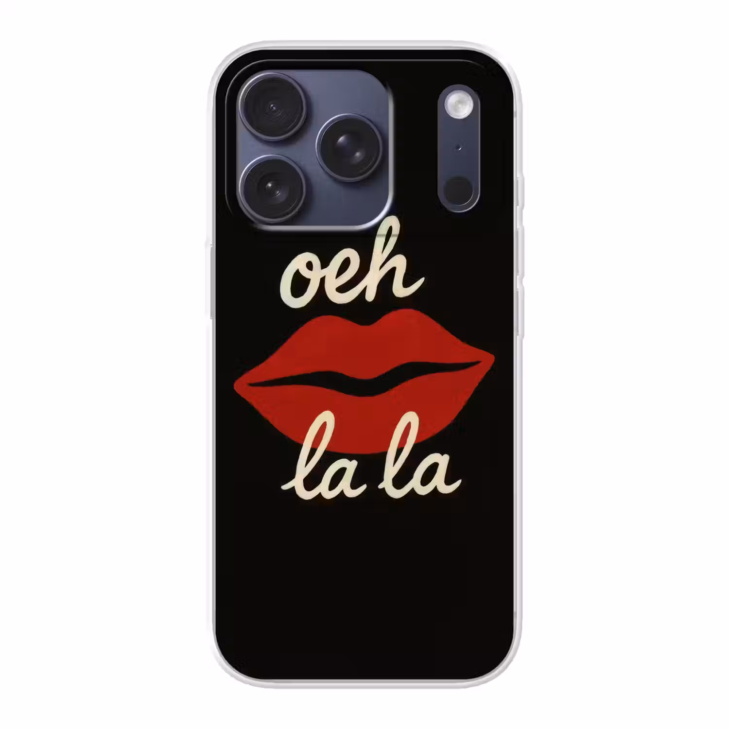 Lip - Rood - Quote Telefoonhoesje iPhone 17 Pro klein -3d