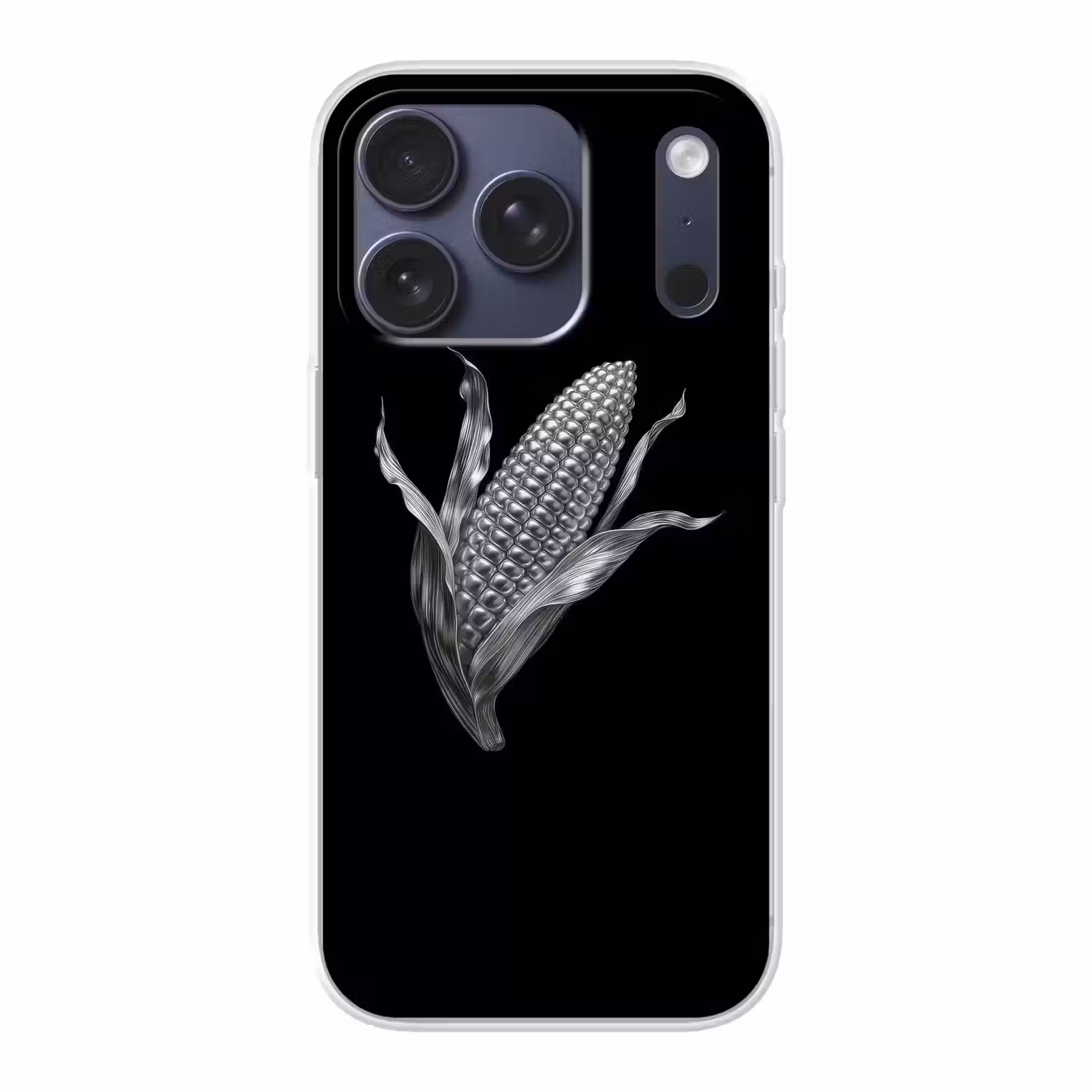 Maïskolf - Glanzend metaal - Elegant Telefoonhoesje iPhone 17 Pro klein -3d