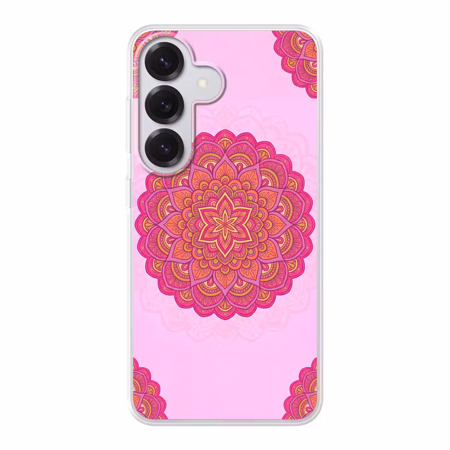 Mandala - Cirkel - Spiritueel - Oosters - Roze Telefoonhoesje Samsung Galaxy S26 klein -3d