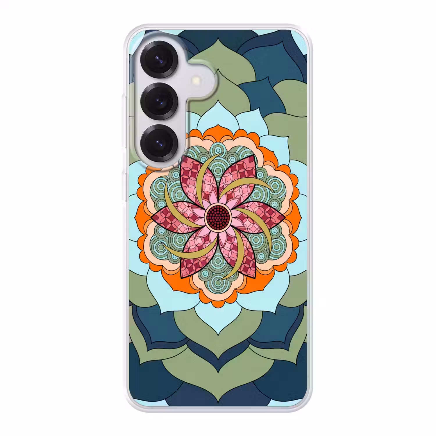 Mandala - Geometrisch - Kunst - Decoratief - Kleurrijk Telefoonhoesje Samsung Galaxy S26 klein -3d