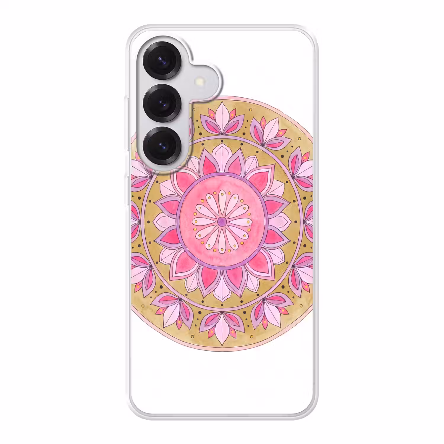 Mandala - Patroon - Kunst - Aquarel - Roze Telefoonhoesje Samsung Galaxy S26 klein -3d