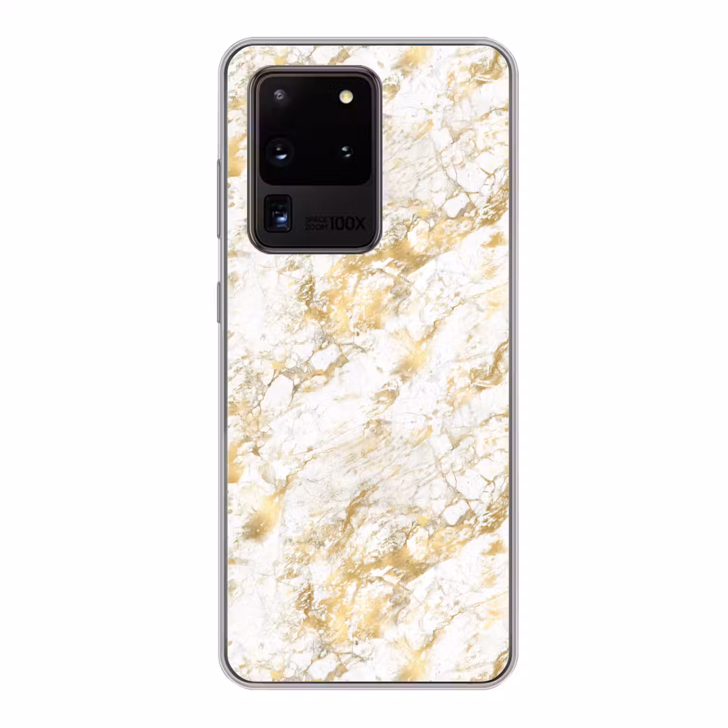 Marmer - Goud - Structuur Telefoonhoesje Samsung Galaxy S20 Ultra klein 358 -3d