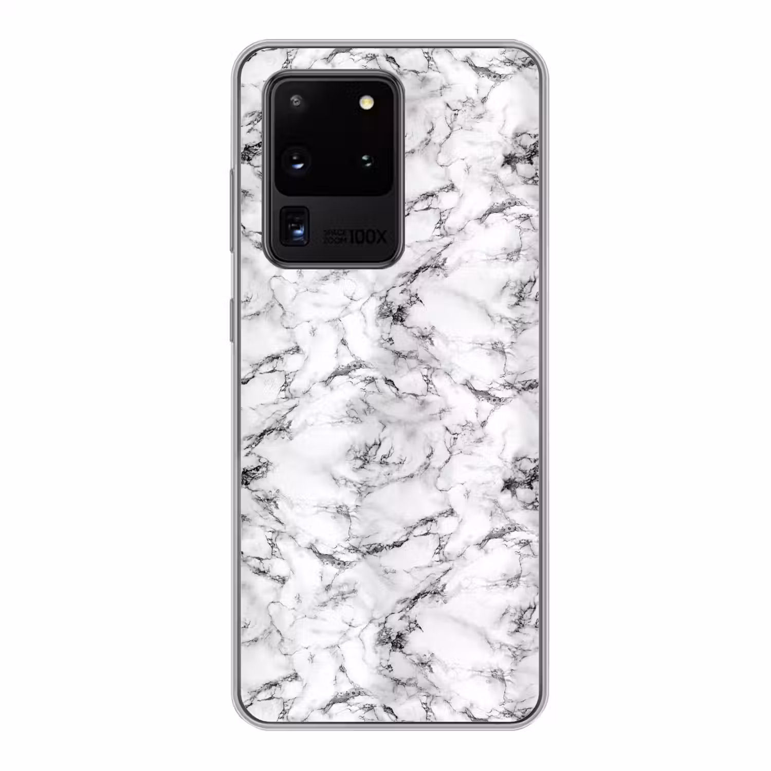 Marmer - Zwart - Dramatisch - Wit Telefoonhoesje Samsung Galaxy S20 Ultra klein 358 -3d